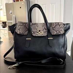 Authentic Genuine Leather Cuir Rose Lixury Satchel